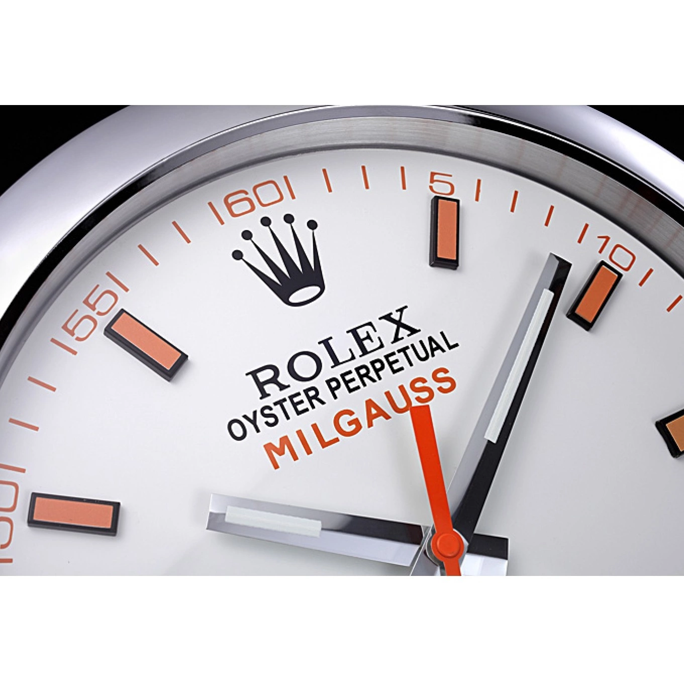 Best AAA Replica Sites Wall Clock Rolex Milgauss 621910 Silver 0714